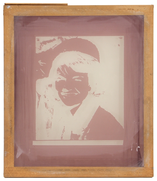 Andy Warhol Original Screen Used to Print “Jackie I” from Portfolio 11 Pop Artists Volume 1 1965