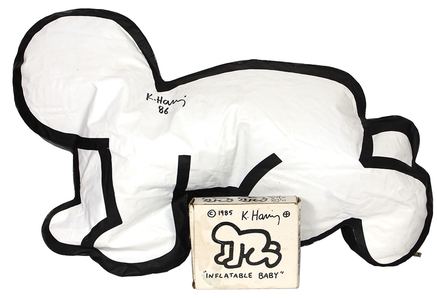 Keith Haring Signed 1985 Inflatable Baby