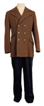 James Brown Owned & Worn Brown Wool Jacket with Dark Blue Pants