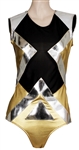 Lady Gaga Worn Silver, Gold and Black Leotard
