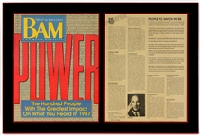 Michael Jackson Manager Frank DiLeos BAM L.A. Magazine 1987 "Power" Edition Plaque