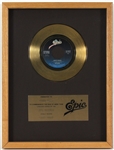 Mtume "Juicy Fruit" Original Epic Records In-House Gold Single Record Award