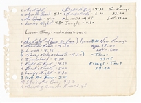 Bruce Springsteen "Born To Run" Original Handwritten Set List from the Collection of Mike Appel JSA