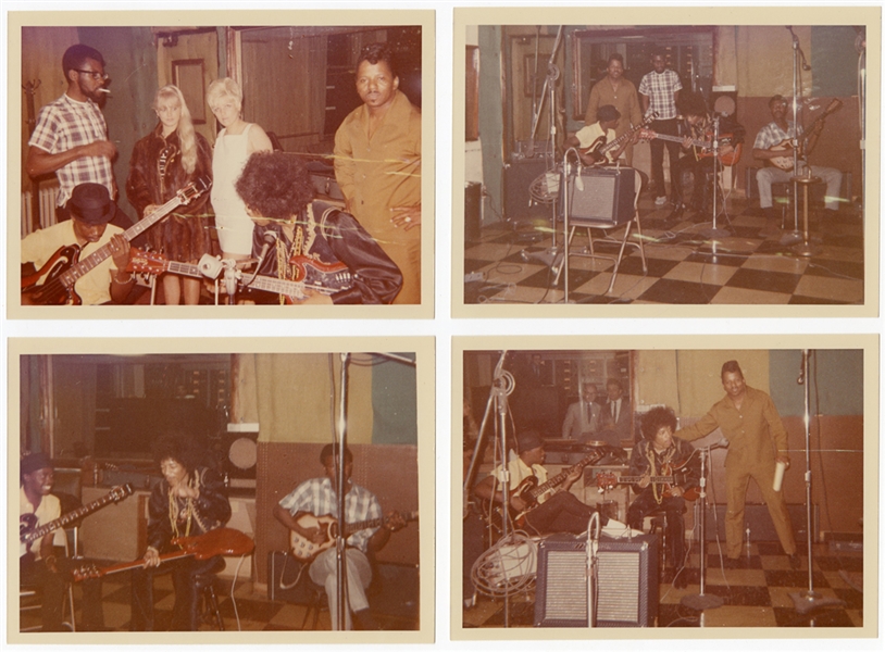 Collection of 7 Unpublished Original Jimi Hendrix Snapshots