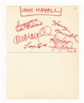 John Mayall & The Bluesbreakers Signed Cut