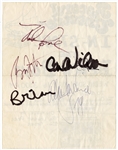 The Beach Boys Band Signed Vintage Flyer (JSA)