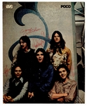 Poco Band Signed Oversized Magazine Photograph with Vintage Timothy B. Schmit