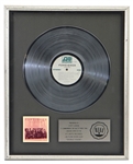 Foreigner “Double Vision” Original RIAA Platinum Record Award (Judy Libow Collection)