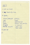 Madonna Handwritten To-Do List for Assistant