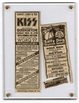 KISS Rare Original Newspaper Advertisement