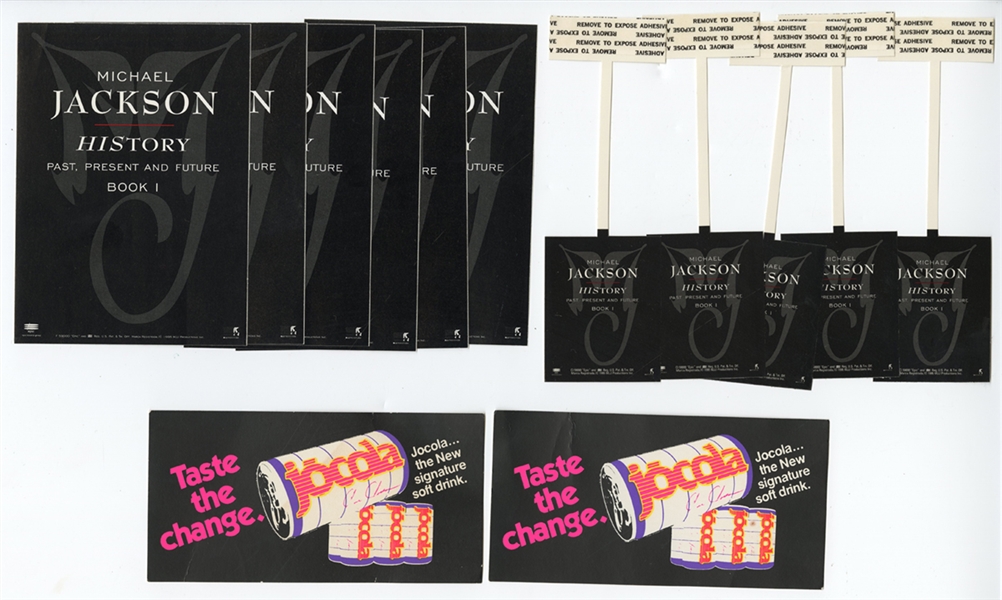 Jackson Family Owned Lot of Michael Jackson Ephemera Including 11 HIStory Stickers
