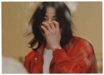 Michael Jackson Owned & Worn Excalibur Las Vegas Hotel & Casino Red Satin Jacket