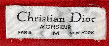 Michael Jackson Owned & Worn Christian Dior Red Cardigan Sweater with Crest
