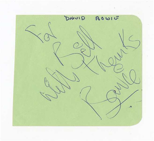 David Bowie Signed & Inscribed Autograph Album Page JSA
