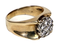 Elvis Presley Owned & Worn Gold Diamond Cluster Pinky Ring