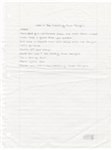 Drake Handwritten "Wont Be Needing That Tonight" Lyrics JSA & Beckett