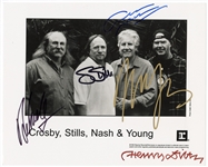 Crosby Stills Nash and Young Signed Henry Diltz Publicity Photo (REAL)