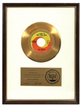 The Beatles “I Want To Hold Your Hand” Original RIAA White Matte 45 Gold Record Award Presented to The Beatles