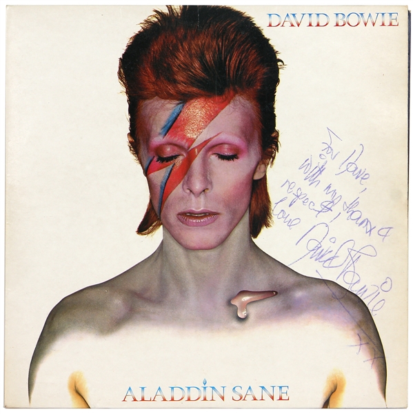 David Bowie Vintage Signed "Aladdin Sane" Album (David Bowie Autographs)