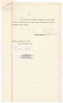  The Beatles Original Historic U.S Trademark Signed Contract For The Name "The Beatles" (Caiazzo)