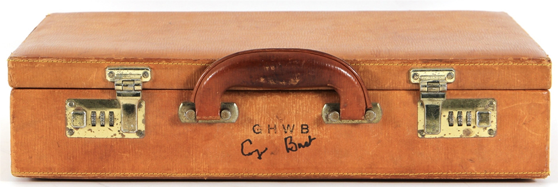 President George H. W. Bush Owned, Signed & Extensively Used C.I.A & Presidential Briefcase