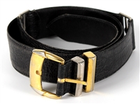 Michael Jackson Owned & Worn Versace Black Italian Leather Belt