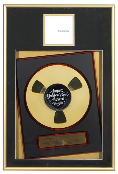 The Beatles Original Ampex Golden Reel Award Presented to The Beatles