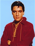 Elvis Presley Owned & Worn Red Corduroy Pullover with Suede Laces Photo-Matched 