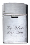 Elvis Presley Owned & Used Engraved Lighter