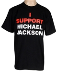 Michael Jacksons Personal "I Support Michael Jackson" Neverland Arrest Signed T-Shirt