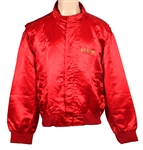 Michael Jackson Owned & Worn Excalibur Las Vegas Hotel & Casino Red Satin Jacket