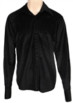Michael Jackson Owned & Worn Costume National Homme Black Button Down Shirt