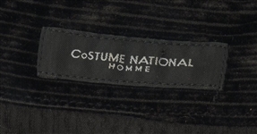 Michael Jackson Owned & Worn Costume National Homme Black Button Down Shirt