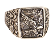 Frank Zappa Owned and Worn Sterling Silver Eagle Ring
