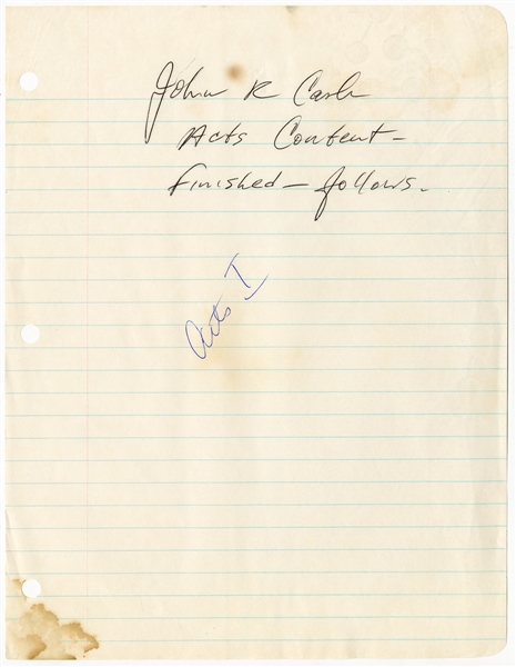 Johnny Cash Handwritten & Signed Bible Notes JSA