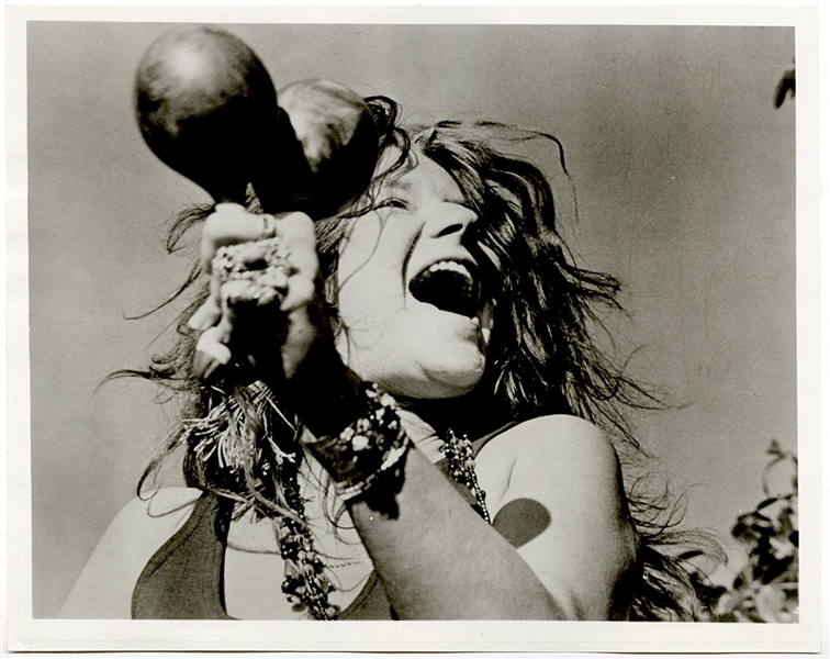 Janis Joplin Signed & Inscribed Original Vintage Photograph JSA