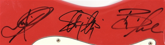 Creed Band Signed Red Fender Guitar