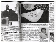 Johnny Cash, John Prine & Arlo Guthrie Signed and Played Acoustic Guitar (REAL)