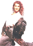 Celine Dion “Unison” Album Worn White T-Shirt and Black Leather Rolling Stones “Steel Wheels” Tour Jacket  (Photo-Matched)