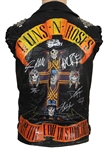 Guns n Roses Signed and Hand Painted Black Leather Tour Jacket Owned & Worn by Steven Adler (JSA & REAL) 