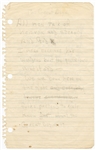Gregg Allman Circa 1972 Handwritten “The Great Begin” Lyrics (REAL)