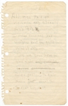 Gregg Allman Circa 1972 Handwritten “The Great Begin” Lyrics (REAL)