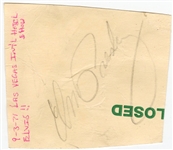 Elvis Presley Signed Cut (REAL)