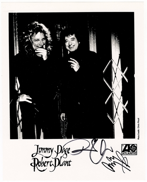Jimmy Page & Robert Plant Signed Promotional Photograph (REAL)