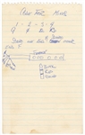Guns n Roses Slash Handwritten Notes & Drawings for Stage Microphone Equipment