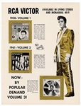 Elvis Presley Vintage Original RCA Bonus Picture Advertisement for 1963 Folio Golden Records I-III LP 