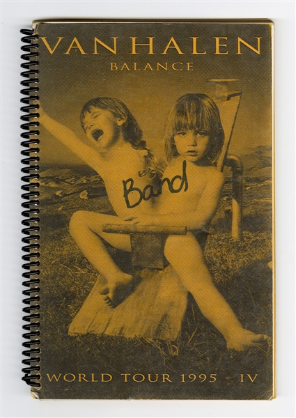 Van Halen Original Official "Balance" World Tour 1995 - IV Used Concert Itinerary