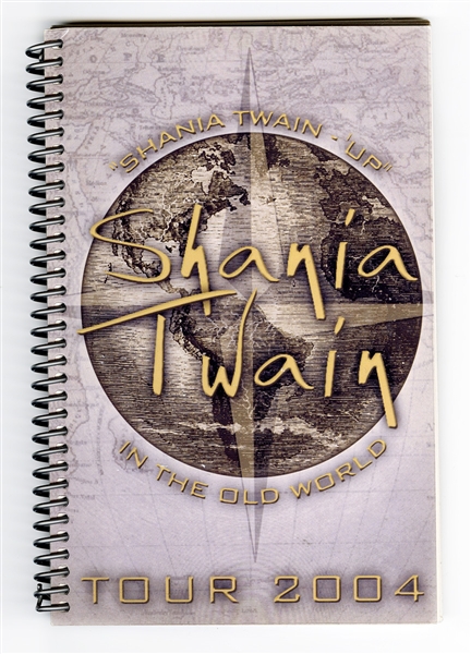 Shania Twain Original Official 2004 "Up" European Tour Used Concert Itinerary