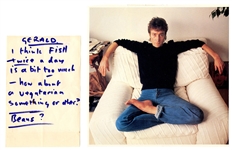 John Lennon Handwritten Note to Personal Chef (Caiazzo)