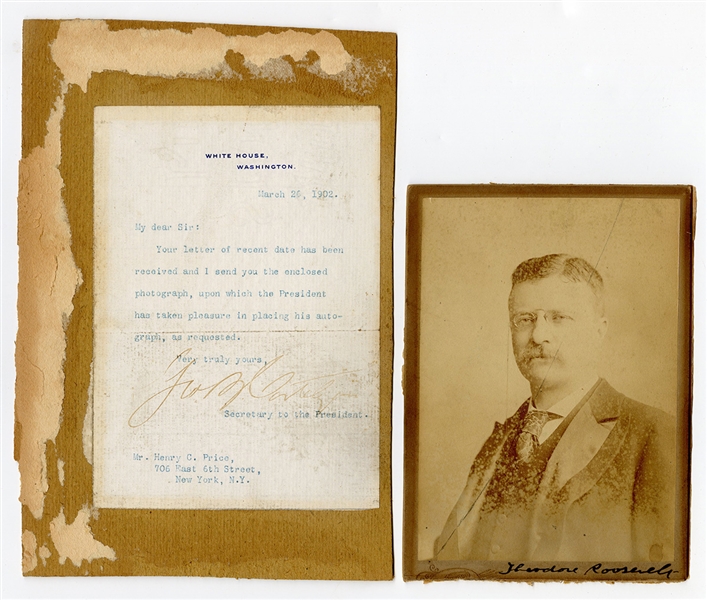President Theodore Roosevelt Signed Vintage Original Photograph with White House Provenance (JSA)